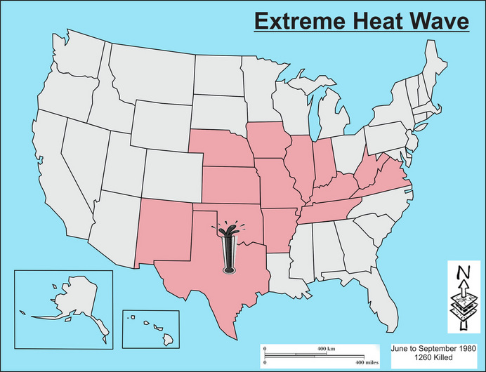 1980 Heat Wave Natural Disaster Atlas of the United States